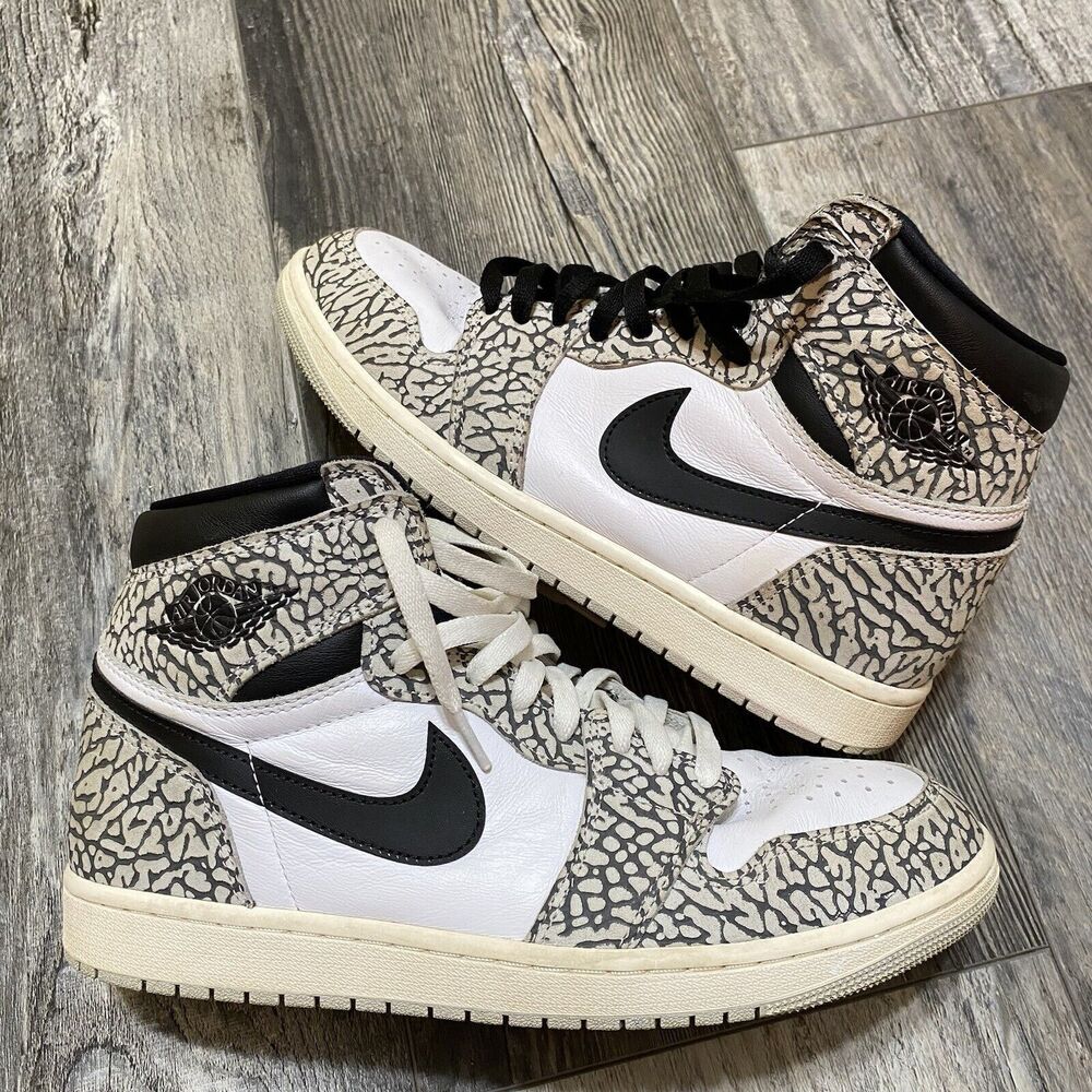 Nike Air Jordan 1 Retro OG High White Cement size 10 DZ5485-052 OG